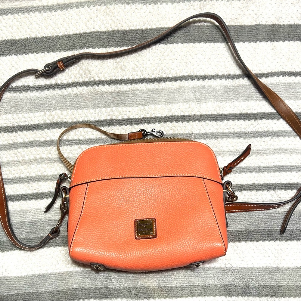 Dooney & Bourke Orange Leather Crossbody Bag